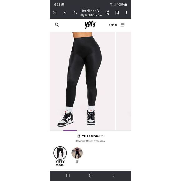 New XL Fabletics Yitty Black Headliner Shaping High Waist Leggings Shapewear - Picture 6 of 10